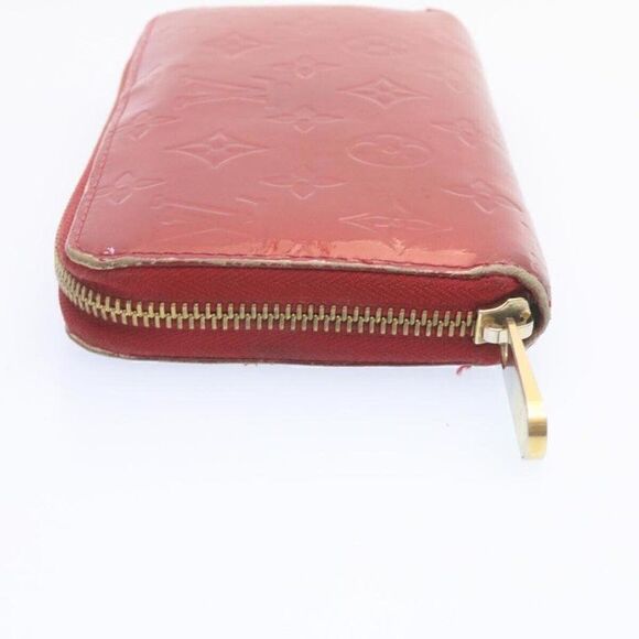 LOUIS VUITTON Monogram Vernis Zippy Wallet Long Wallet Red - Picture 6 of 15